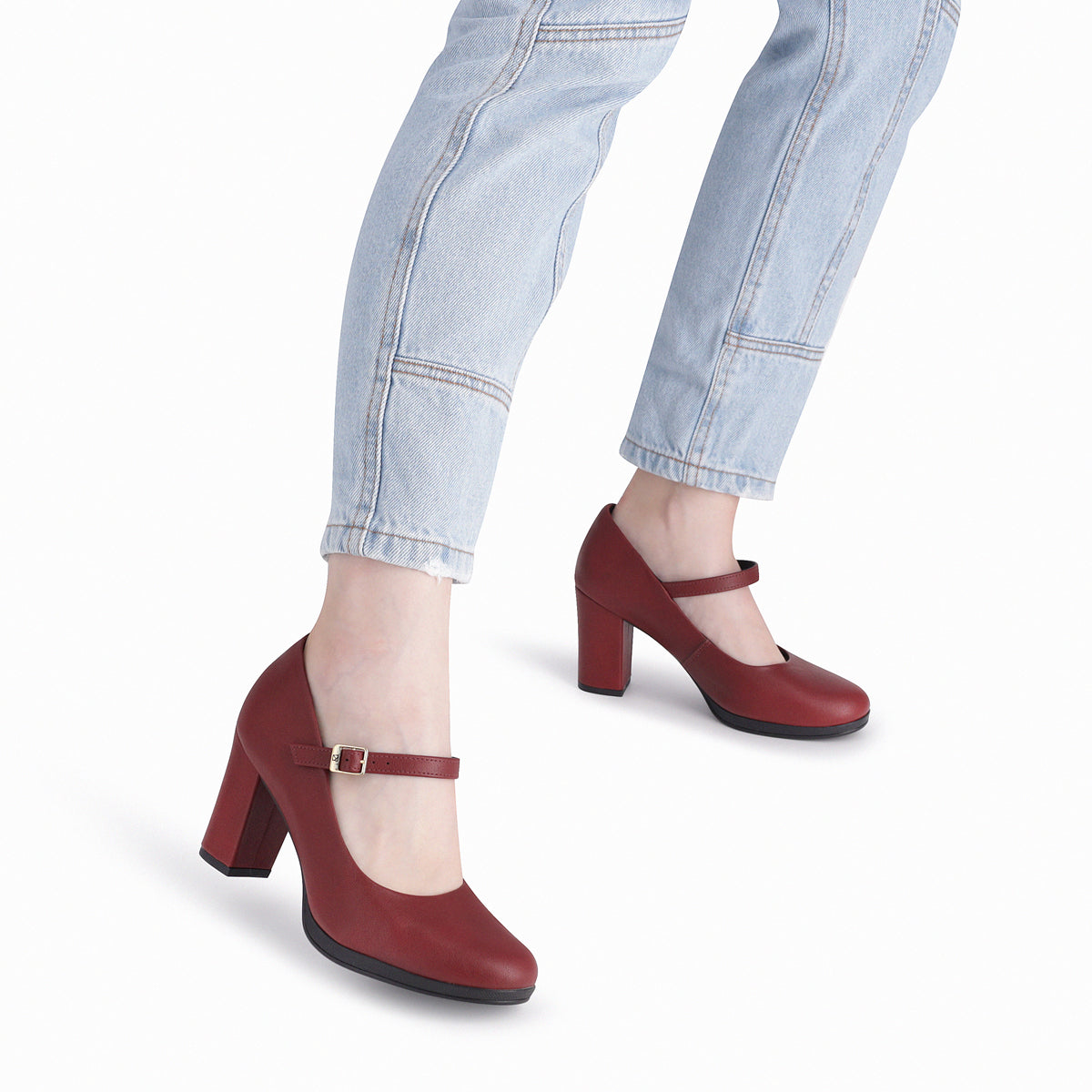 Zapato Mary Jane  Deise 012  Burdeo