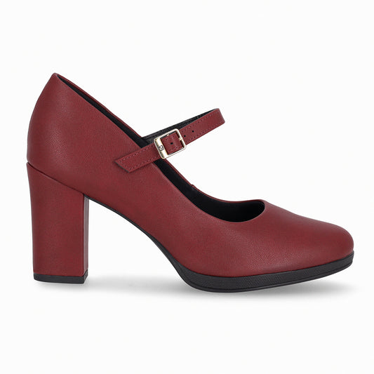 Zapato Mary Jane  Deise 012  Burdeo