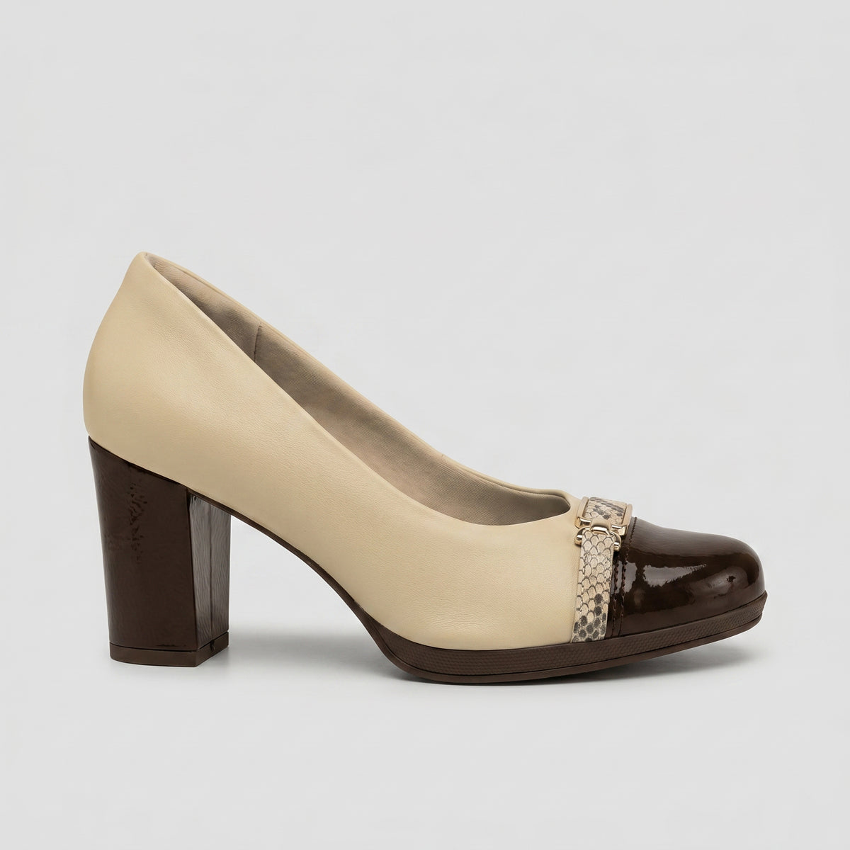 Zapato Deise Camel/Negro