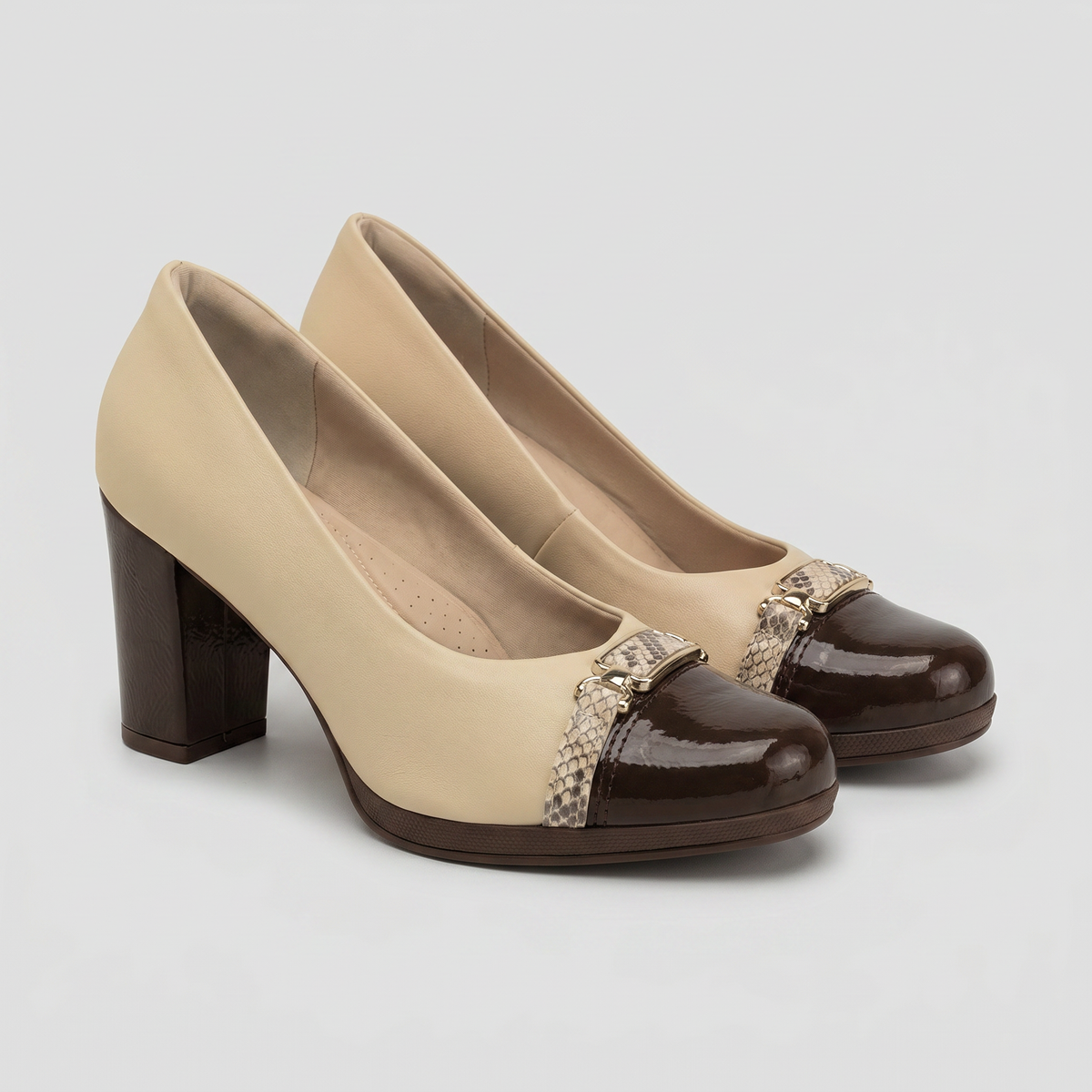 Zapato Deise Camel/Negro