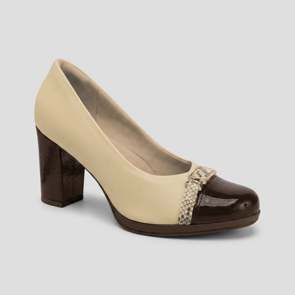 Zapato Deise Camel/Negro