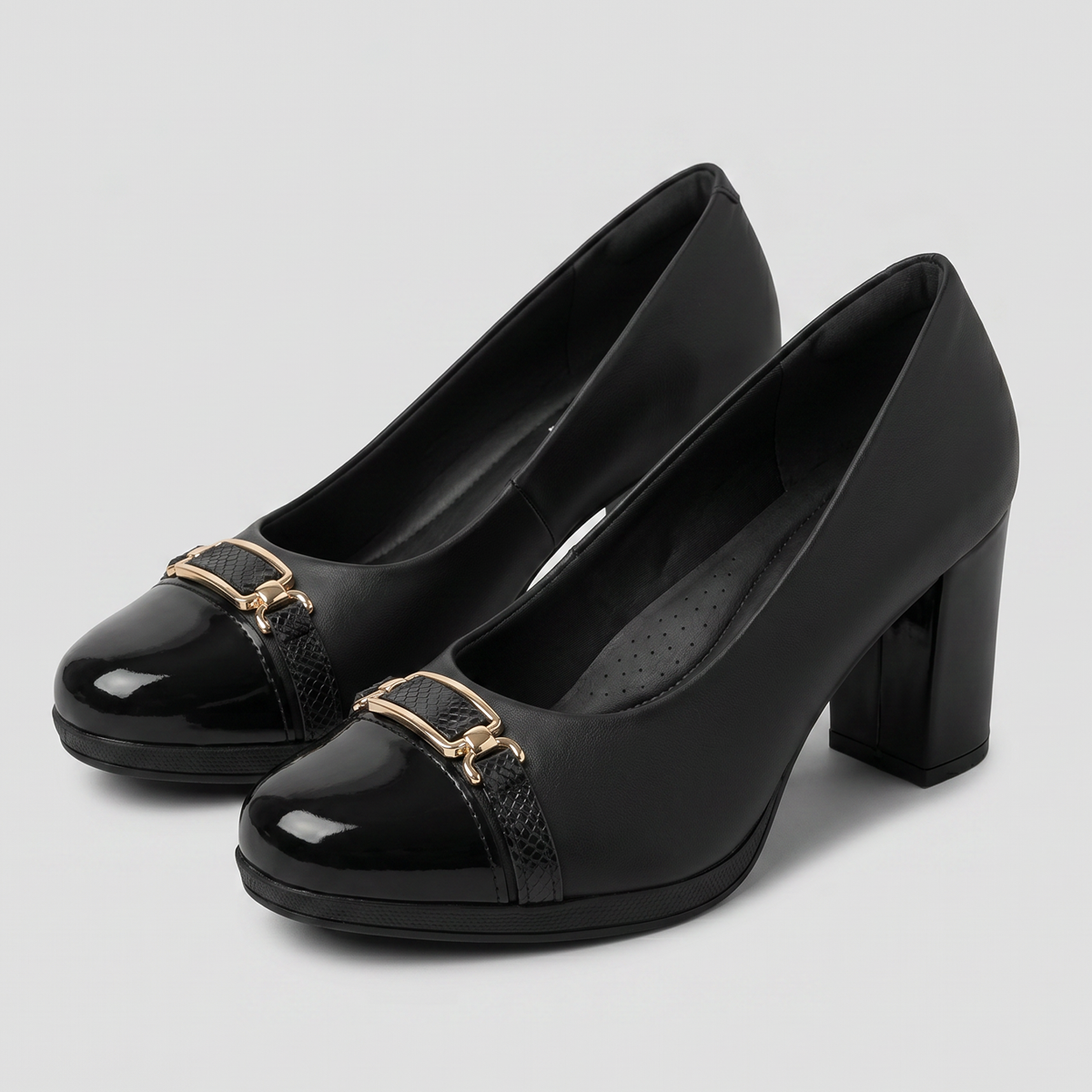 Zapato Deise Negro/Dorado