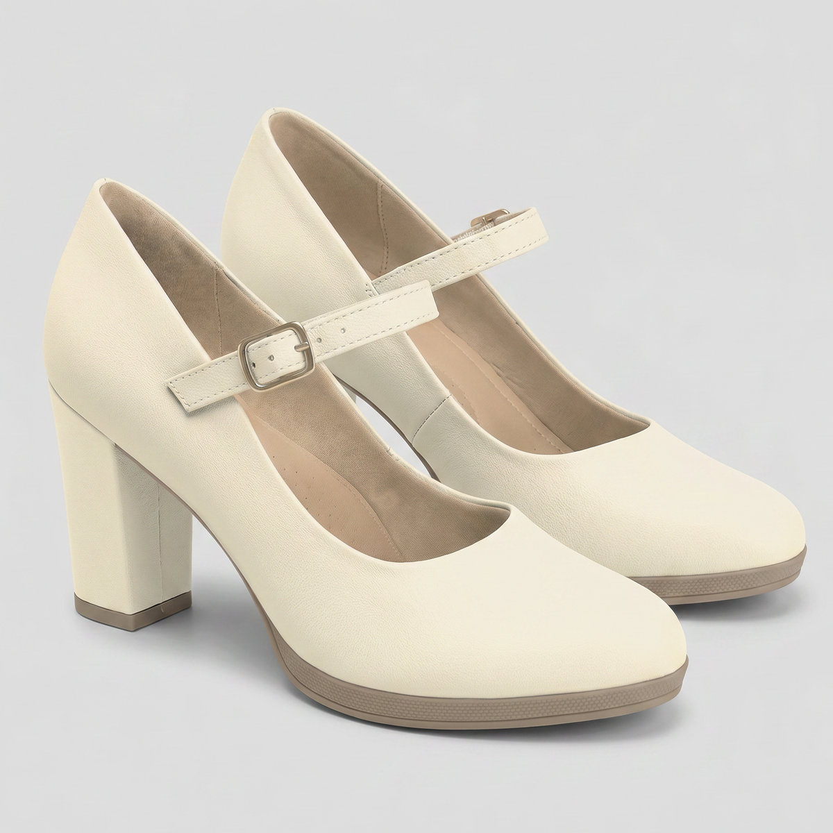 Zapato Mary Jane Deise Crema