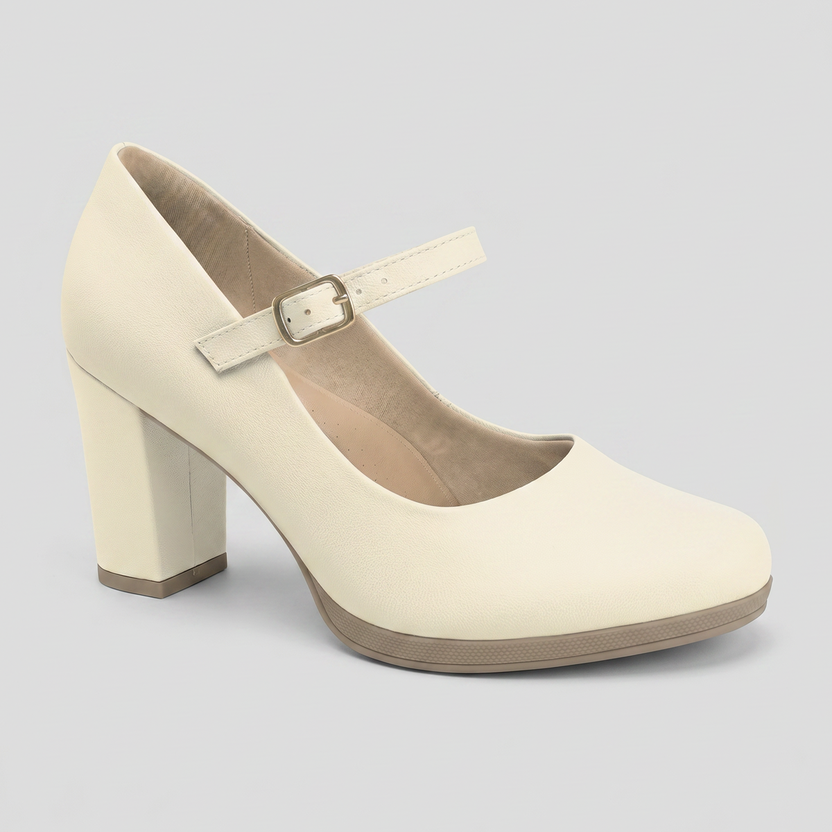 Zapato Mary Jane Deise Crema