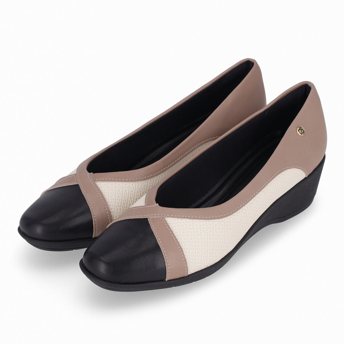 Zapato Ivone Negro/Crema