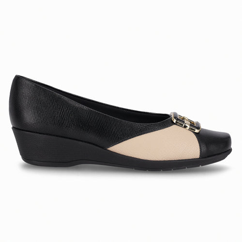 Zapato Ivone 04 Negro/Beige