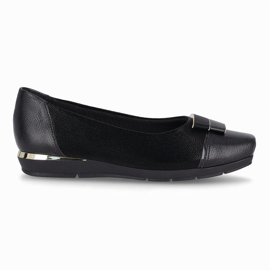 Zapato Fernanda Negro/Dorado