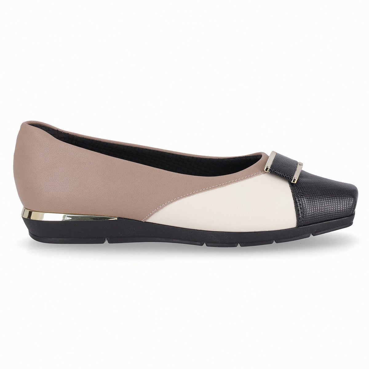 Zapato Fernanda Crema/Negro