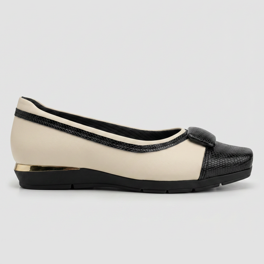 Zapato  Fernanda 17 Crema/Negro