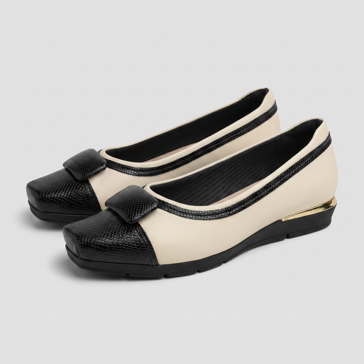 Zapato  Fernanda 17 Crema/Negro