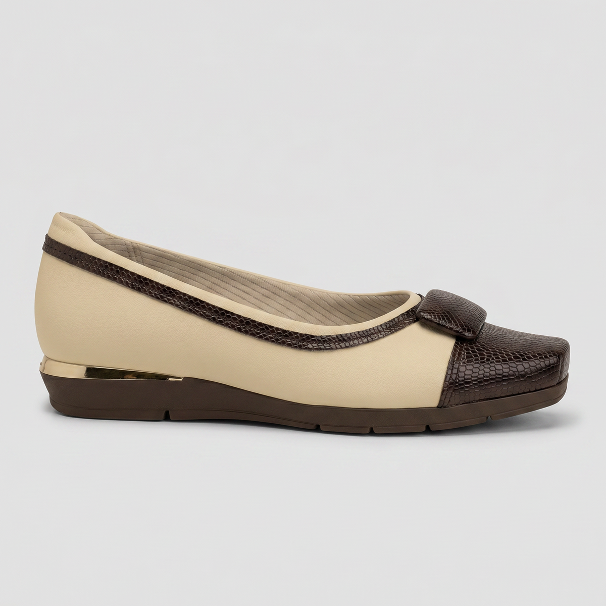 Zapato Fernanda 17 Nude/Chocolate