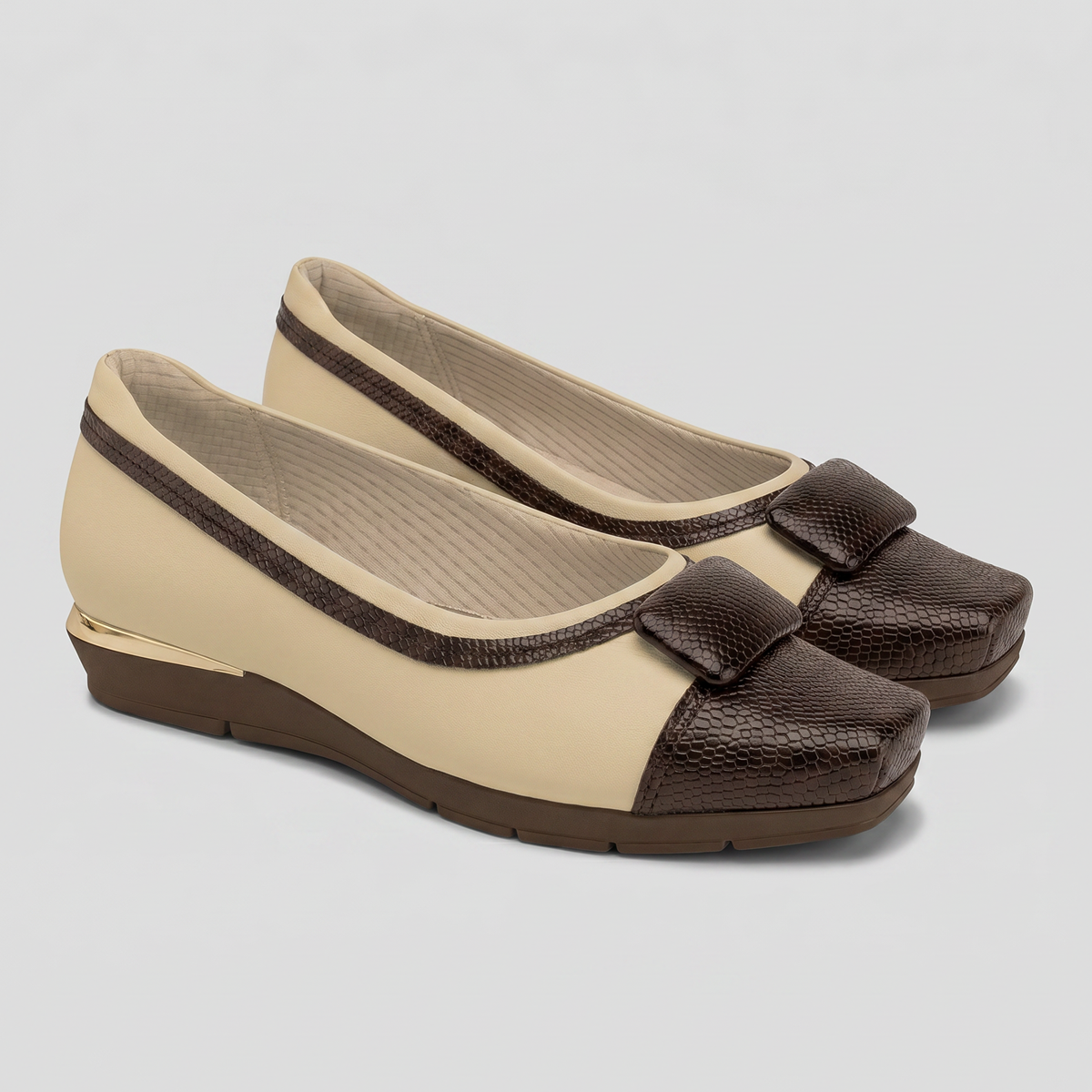 Zapato Fernanda 17 Nude/Chocolate