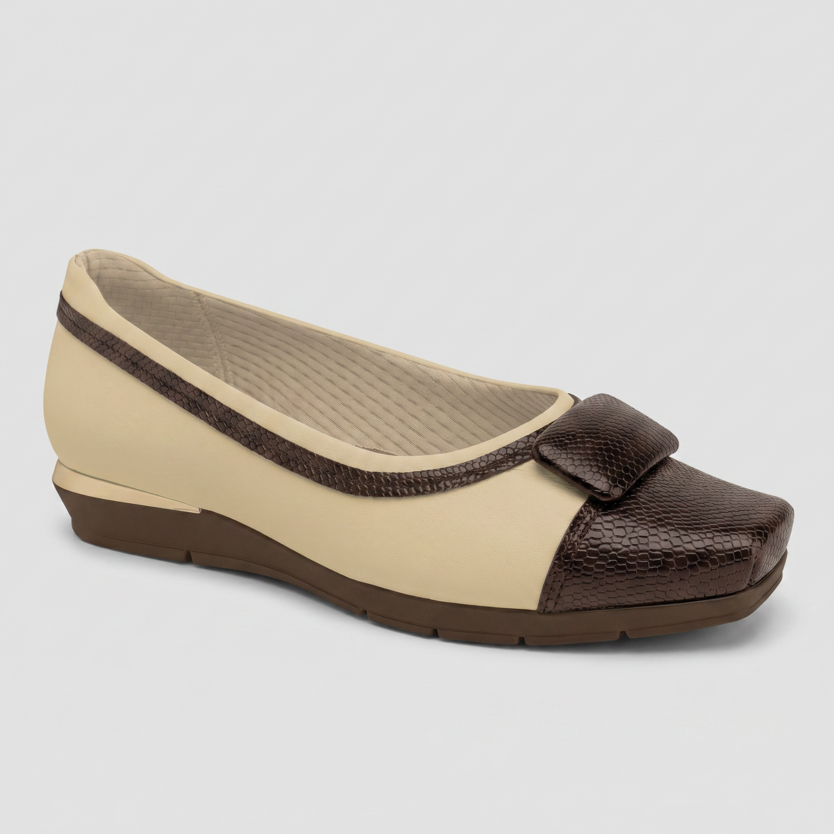 Zapato Fernanda 17 Nude/Chocolate