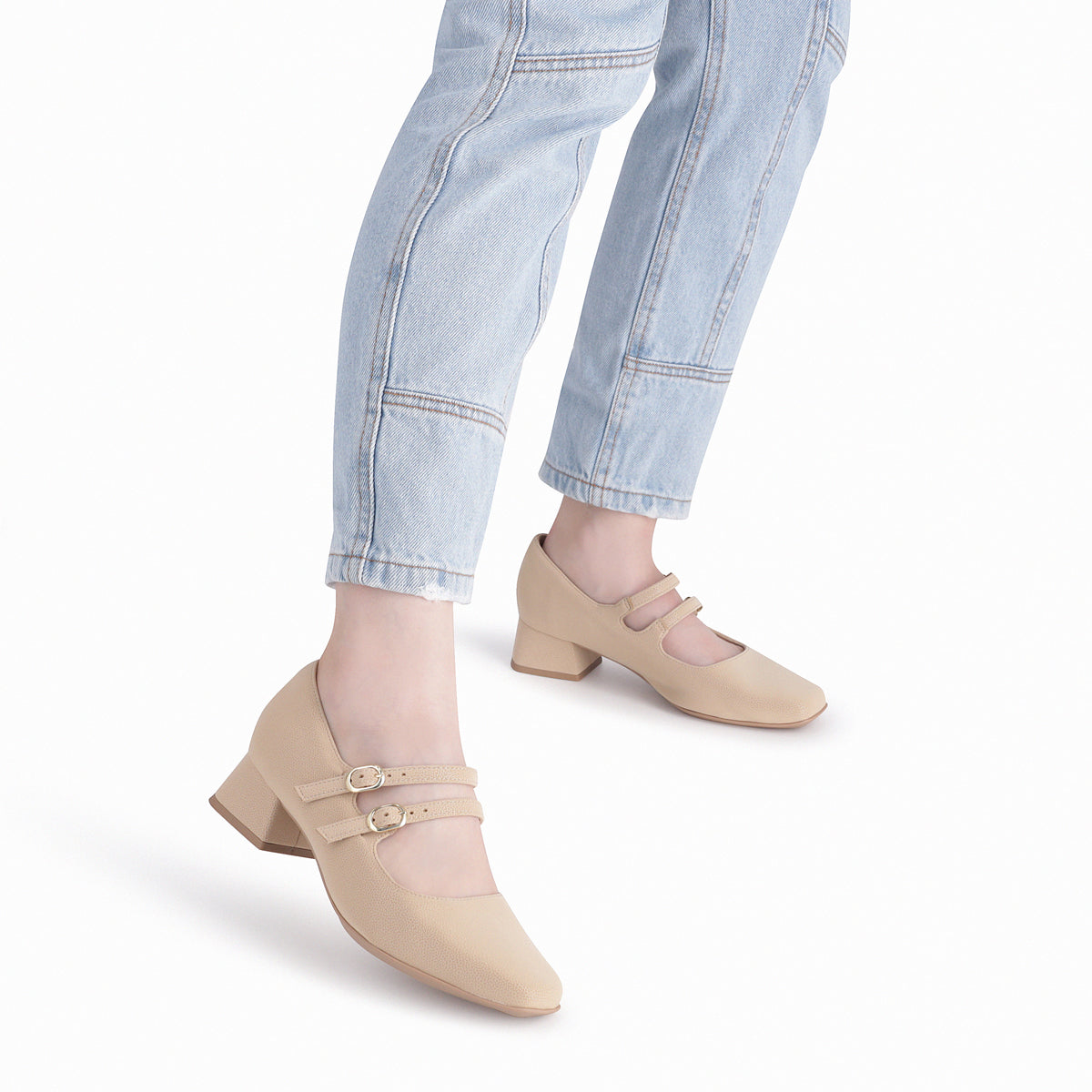 Zapato Mary Jane Beige Tati Beige