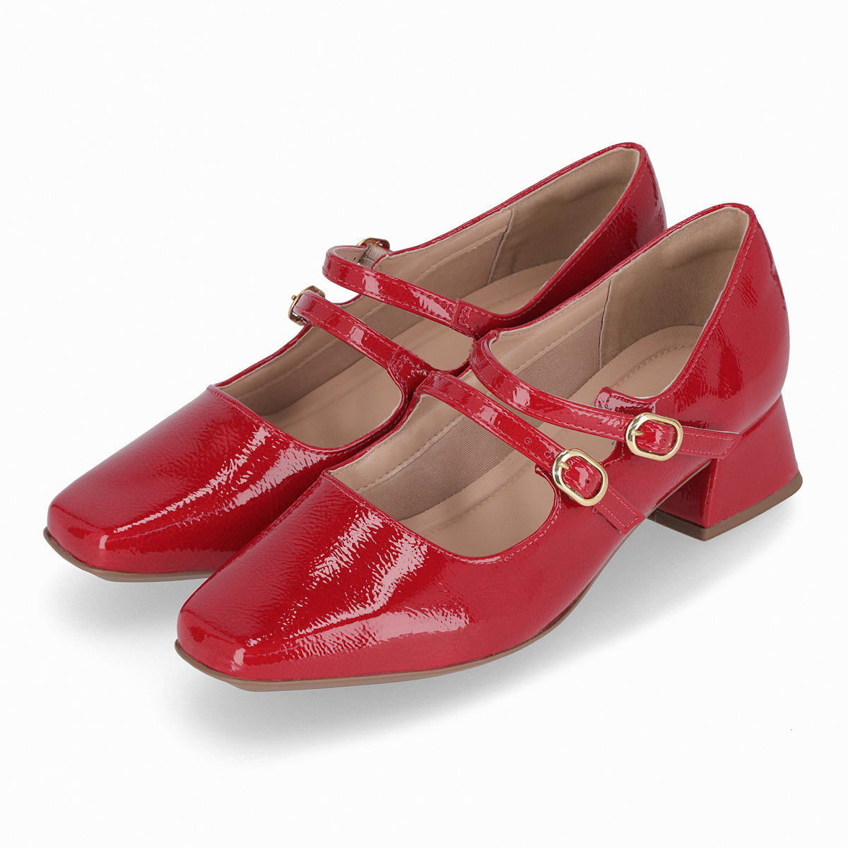 Zapato Mary Jane Tati Rojo/Charol