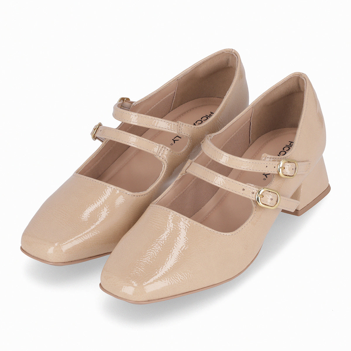 Zapato Mary Jane Tati  Beige/Charol