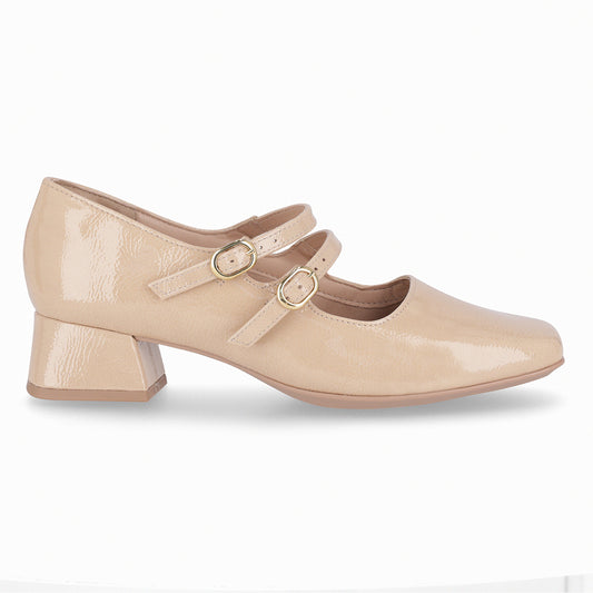 Zapato Mary Jane Tati  Beige/Charol