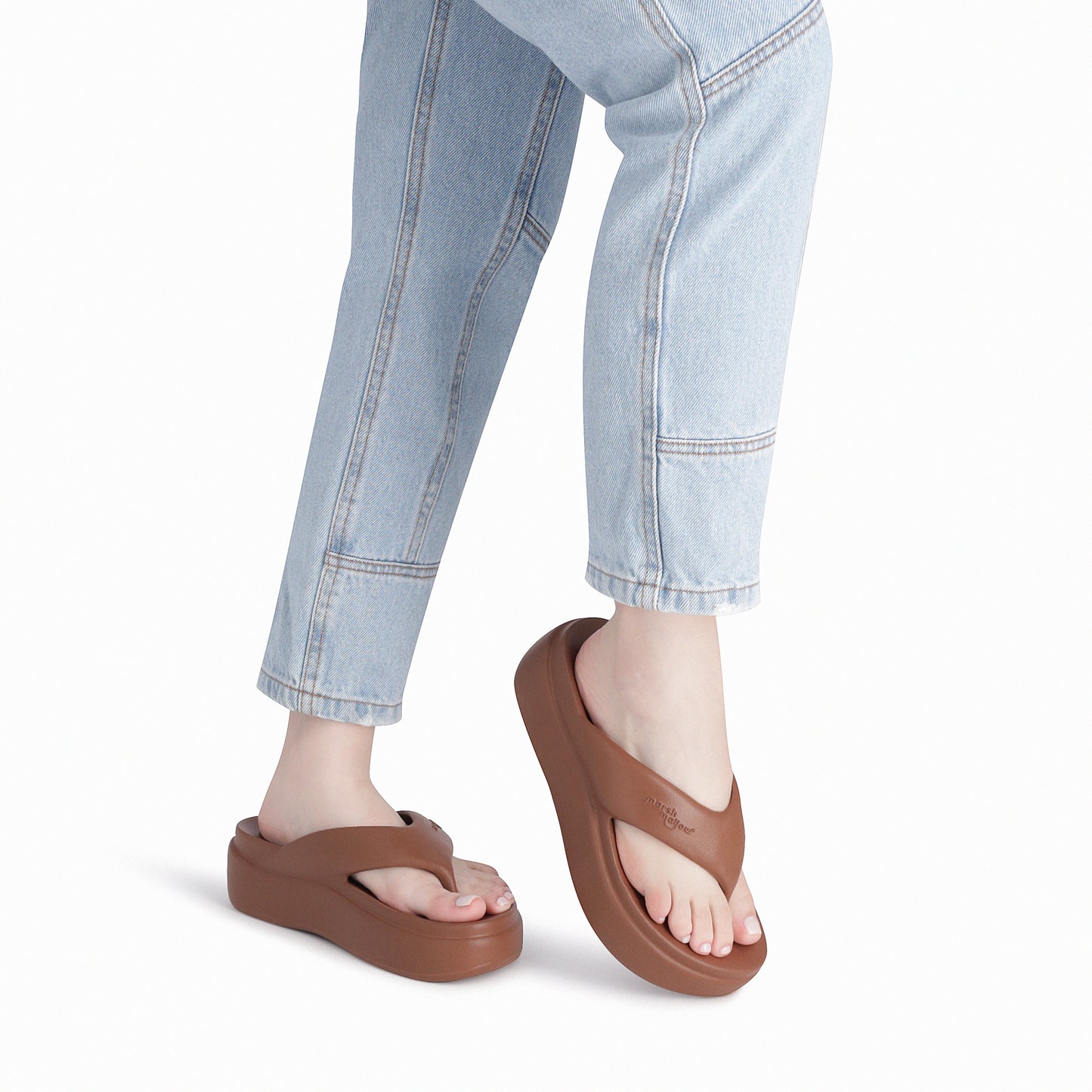 Sandalia Marshmallow Plataforma Chocolate