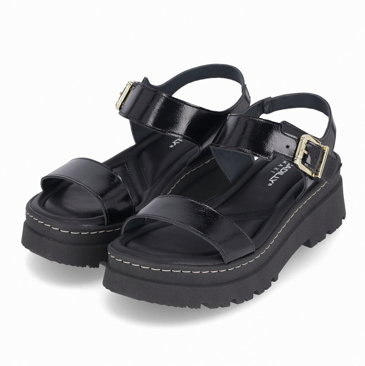 Sandalia Nathalia Negro/Charol 402