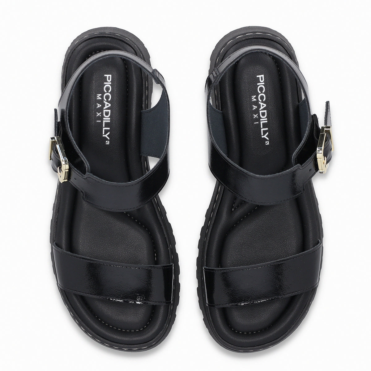 Sandalia Nathalia Negro/Charol 402