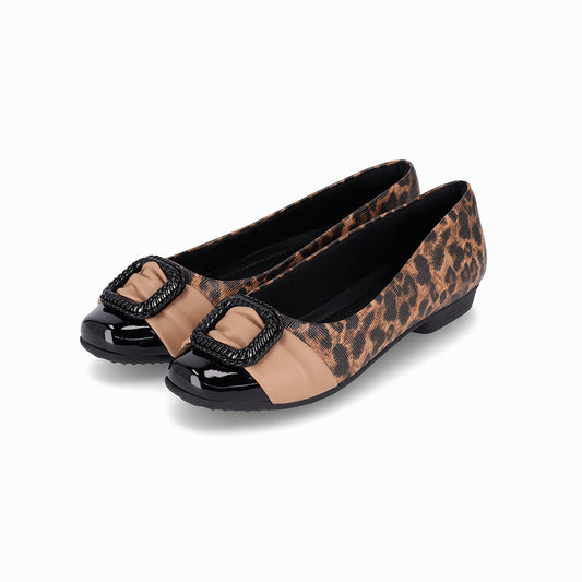 Zapato Raquel Negro/Animal Print  Piccadilly