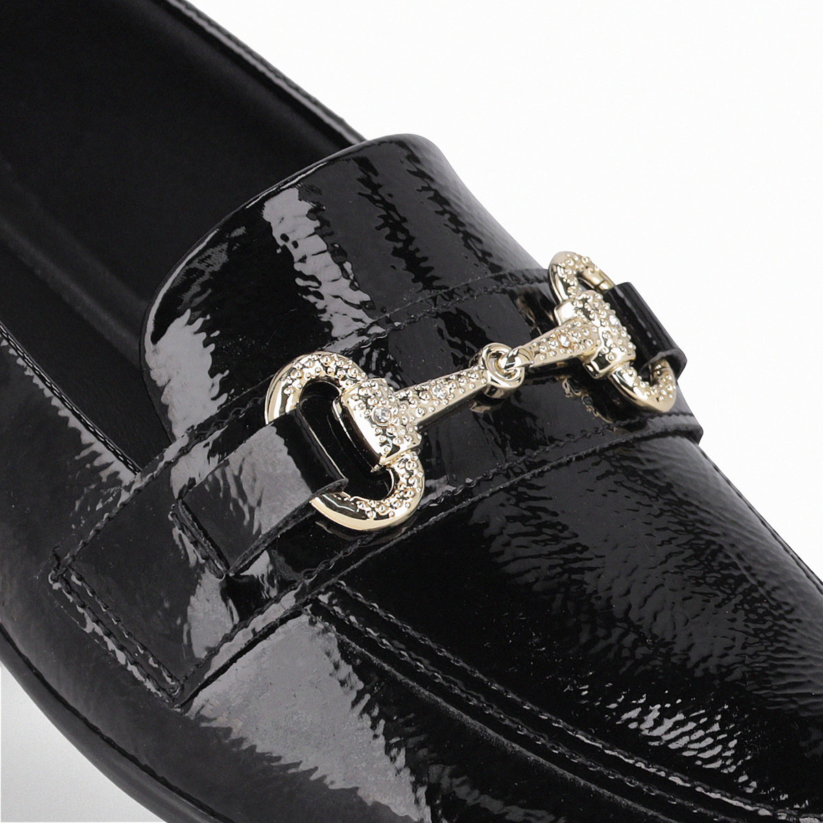 Mocasin Raquel Negro/Charol