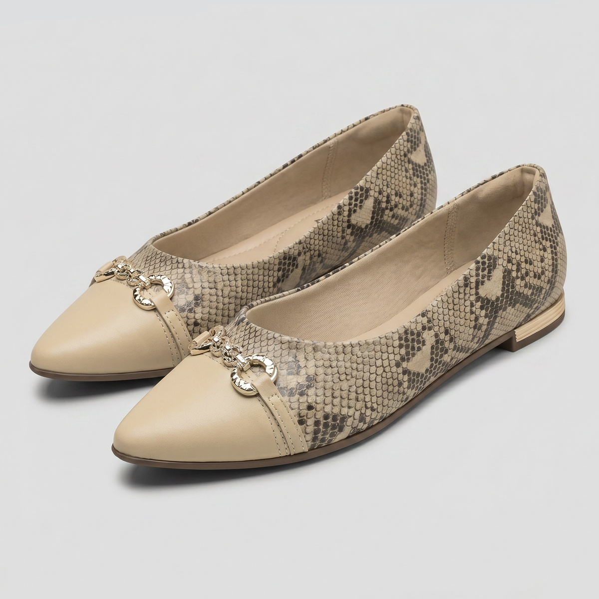 Zapato Ana 02  Reptil/Beige