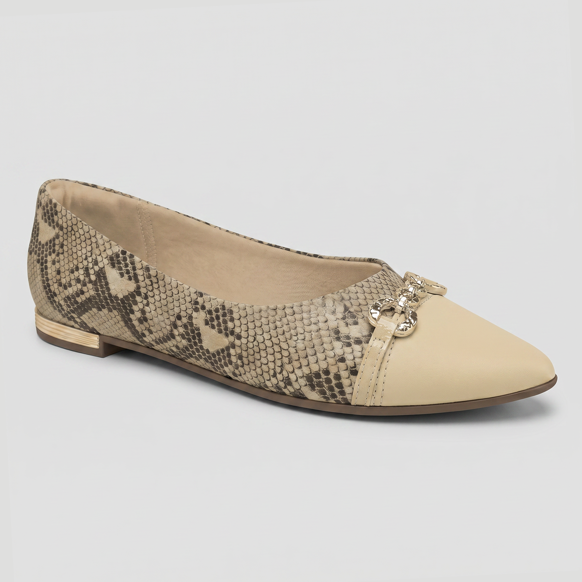Zapato Ana 02  Reptil/Beige