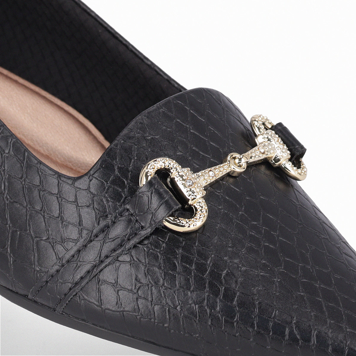 Zapato  Silvia 03 Negro/Crocco