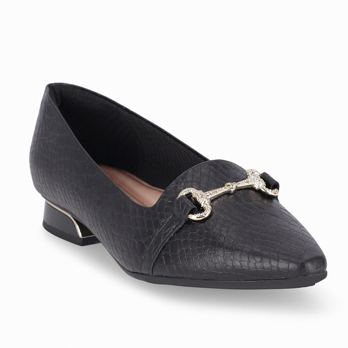 Zapato  Silvia 03 Negro/Crocco