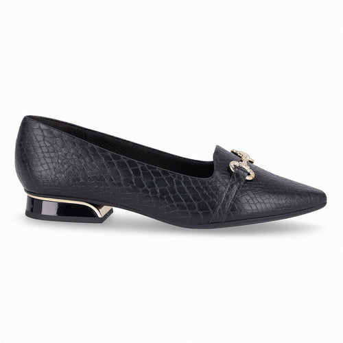 Zapato  Silvia 03 Negro/Crocco