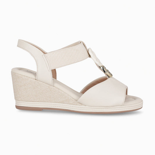 Sandalia Alice Crema/Dorado