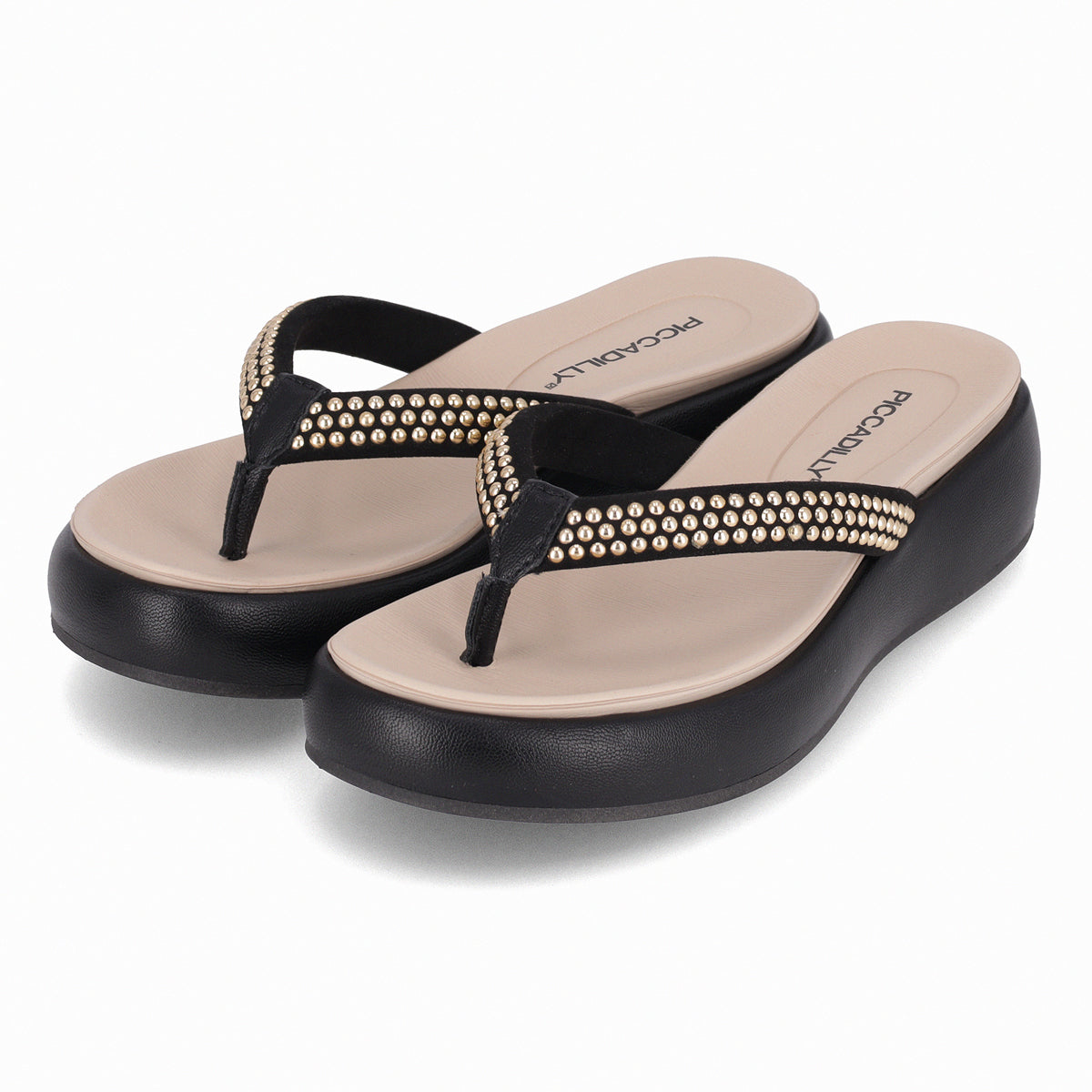 Sandalia Sol Negro/Dorado 815