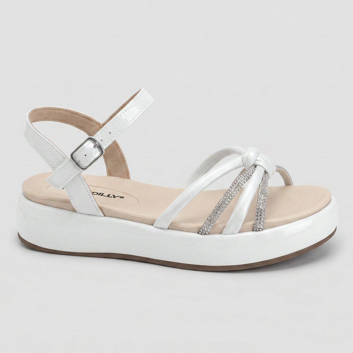 Sandalia Sol 66 Blanco/Strass