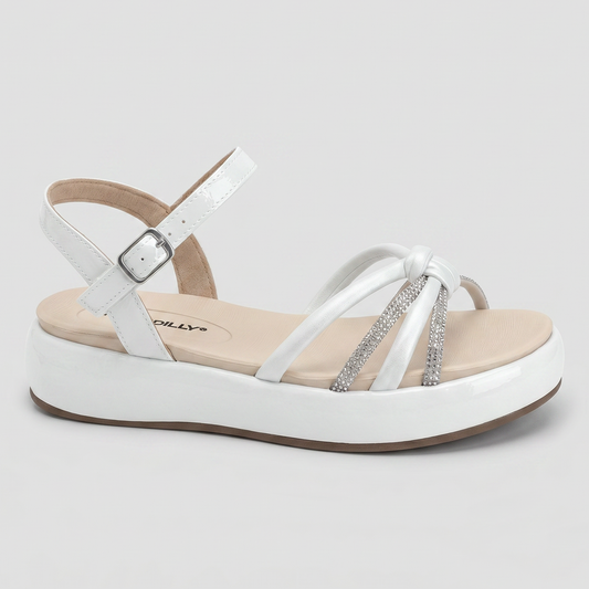 Sandalia Sol 66 Blanco/Strass
