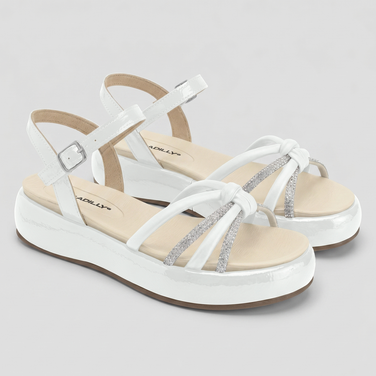 Sandalia Sol 66 Blanco/Strass