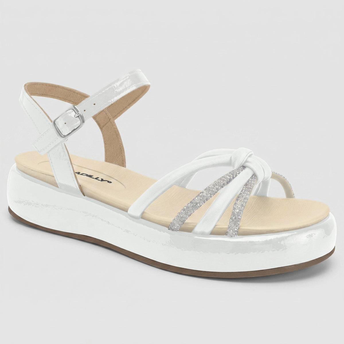 Sandalia Sol 66 Blanco/Strass