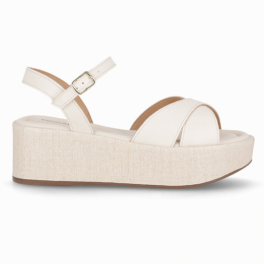 Sandalia Leia Crema