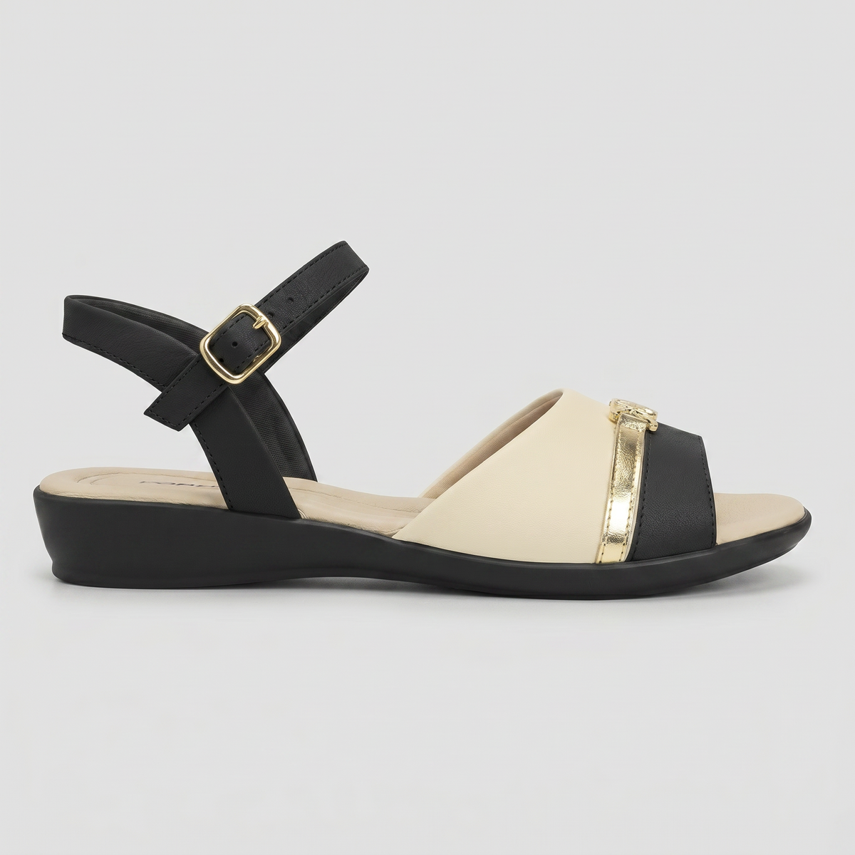 Sandalia Camila 40 Negro/Crema