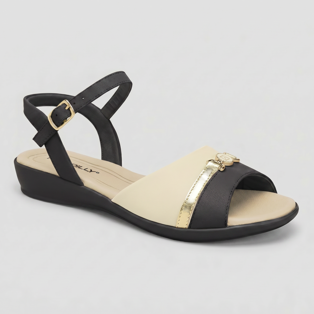 Sandalia Camila 40 Negro/Crema