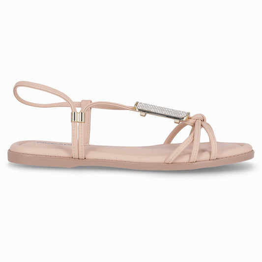 Sandalia Gabi Rosa/Strass
