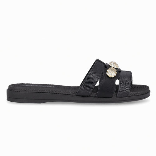 Sandalia Adla 176 Negro/Dorado
