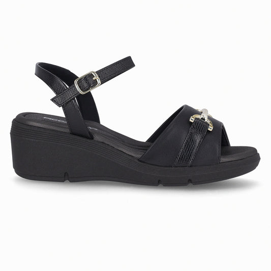 Sandalia Cecilia Negro/Dorado 372
