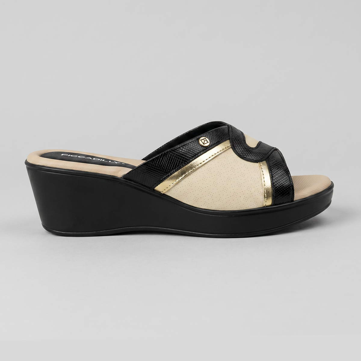 Sandalia Cecilia 98 Crema/Negro