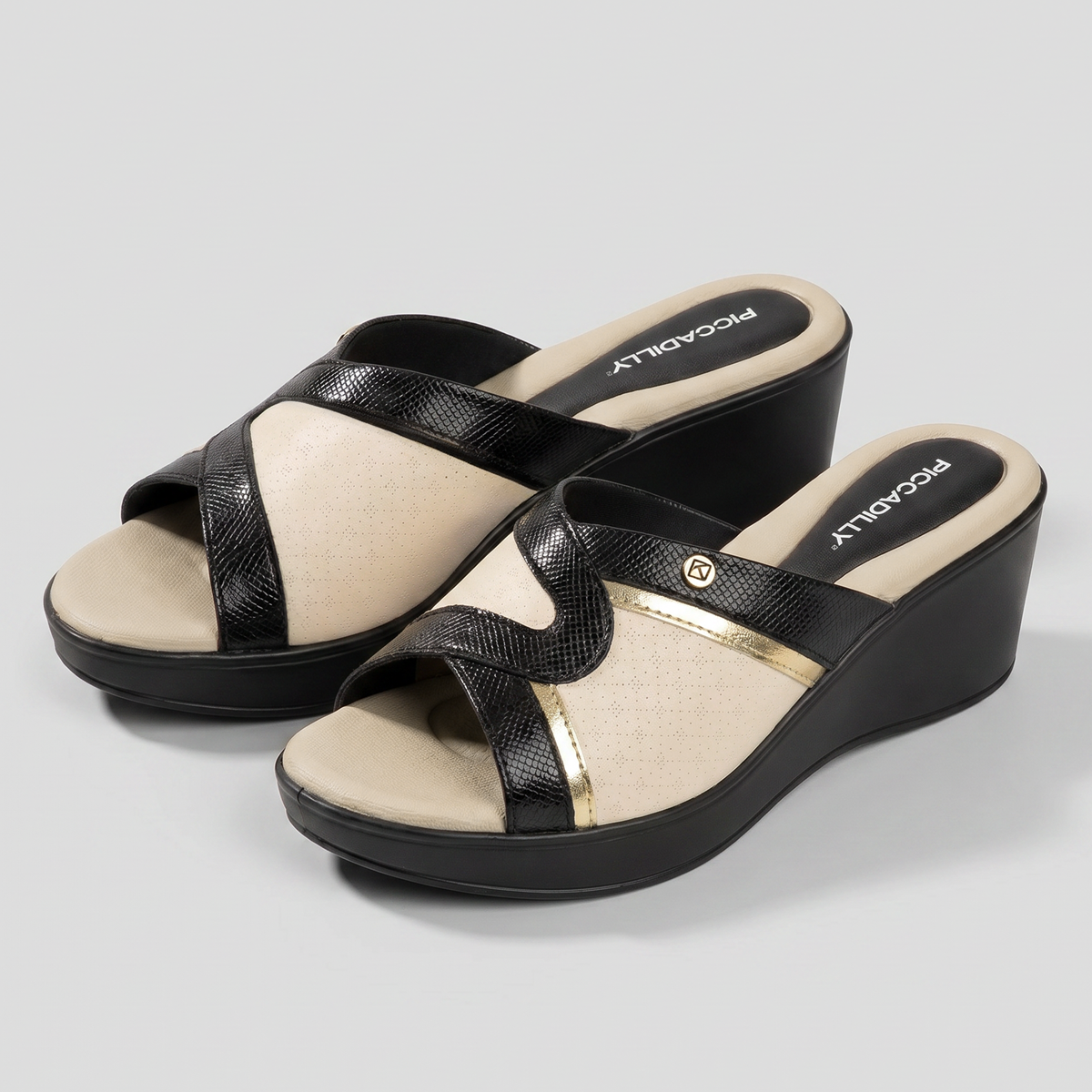 Sandalia Cecilia 98 Crema/Negro