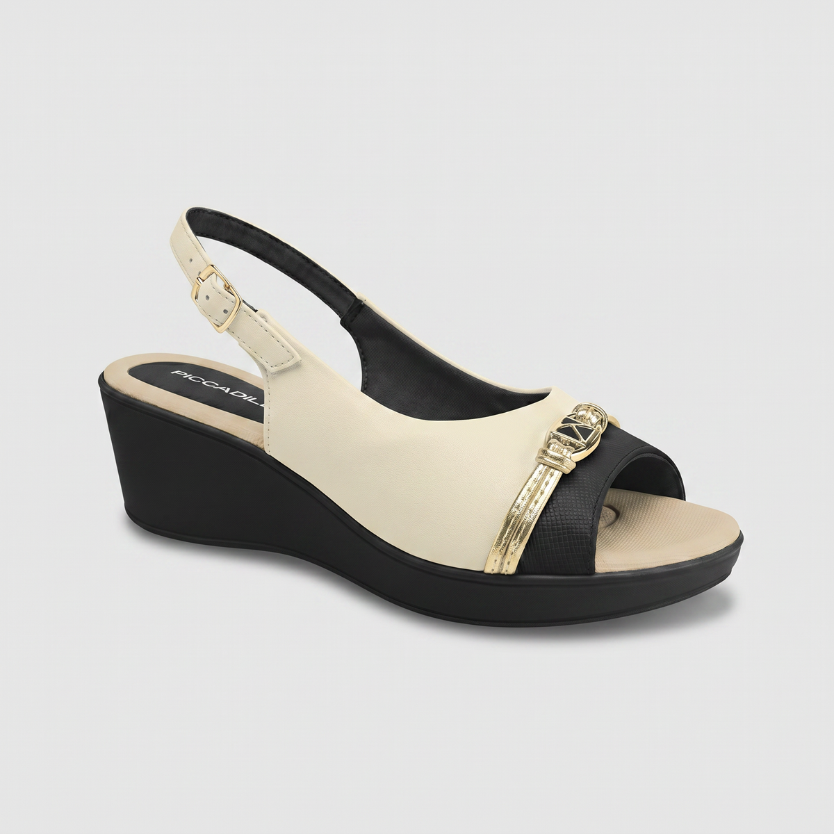 Sandalia Cecilia 04 Crema/Negro