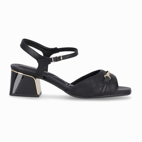 Sandalia Renee  Negro/Dorado