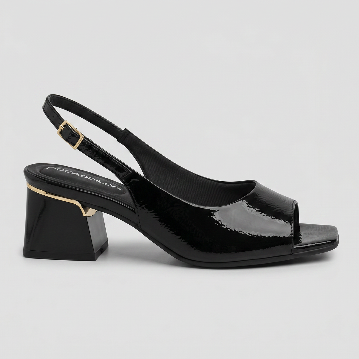 Sandalia  Renee 25 Negro/Charol