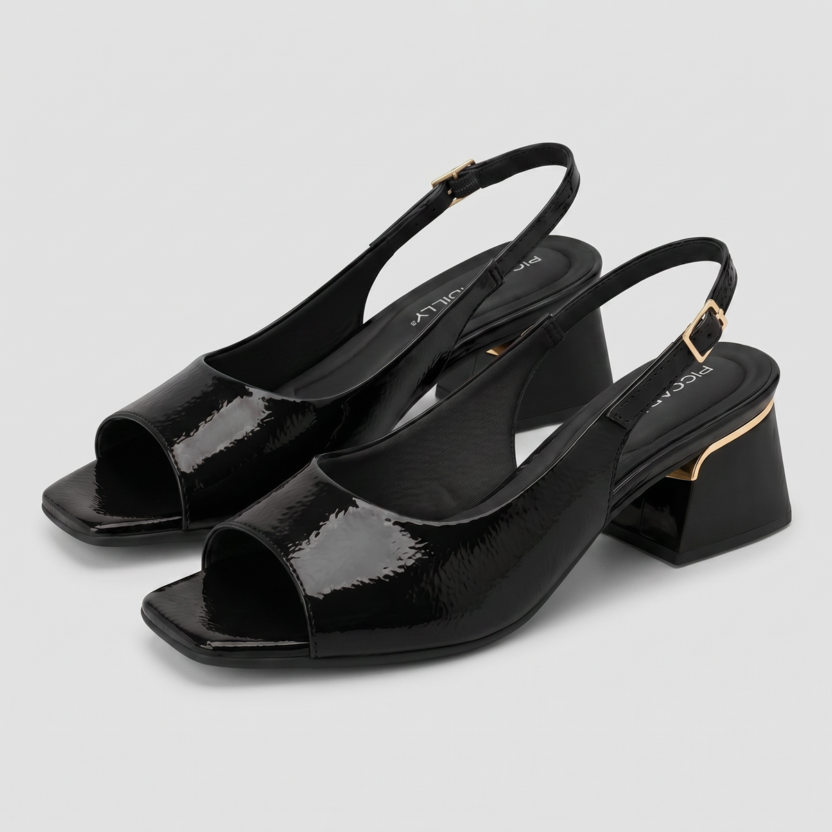 Sandalia  Renee 25 Negro/Charol