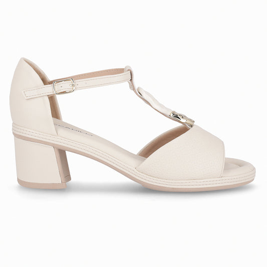Sandalia Paola Crema/Dorado 516